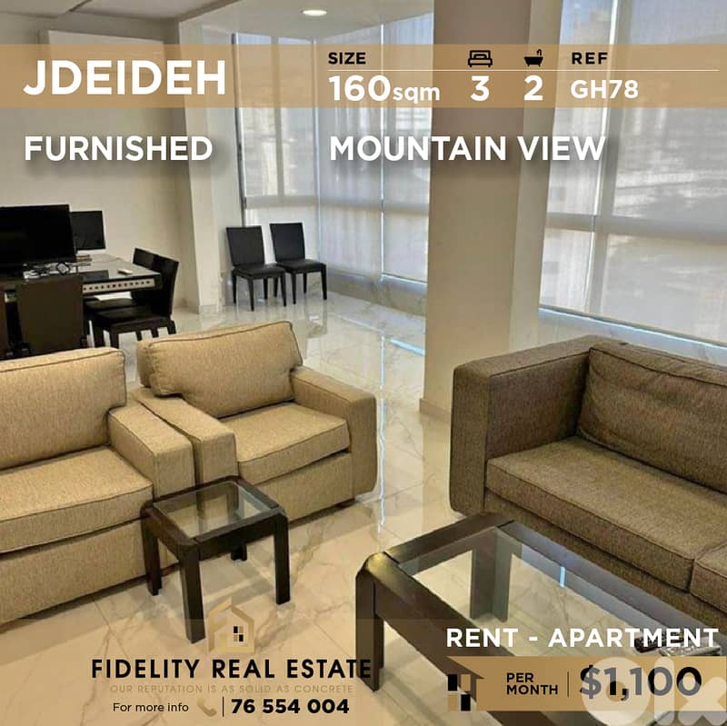 Apartment for rent in Jdeideh GH78  شقة للإيجار في 0