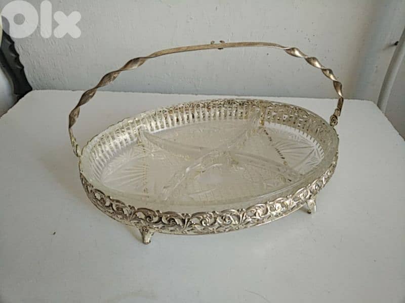 Old glass oval basket - Not Negotiable 1