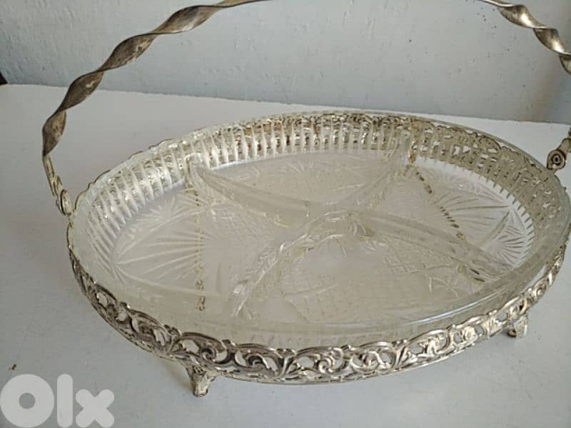 Old glass oval basket - Not Negotiable 3