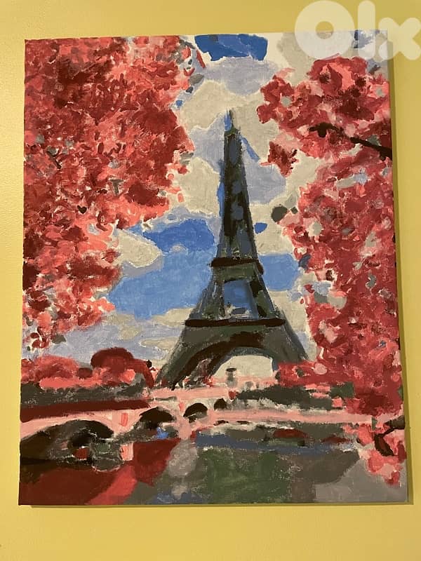 Eiffel Tower Painting – Hand-Painted Canvas 0