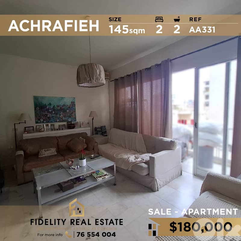 Apartment for sale in Achrafieh AA331 شقة للبيع في الأشرفية 0