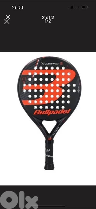 BULLPADEL X-COMPACT 2 ORANGE RACKET 1