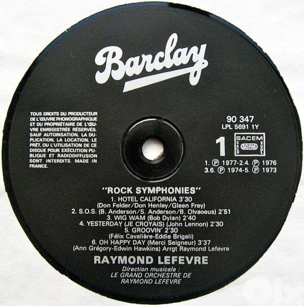 Raymond Lefèvre – Rock Symphonies ( LP ) 2