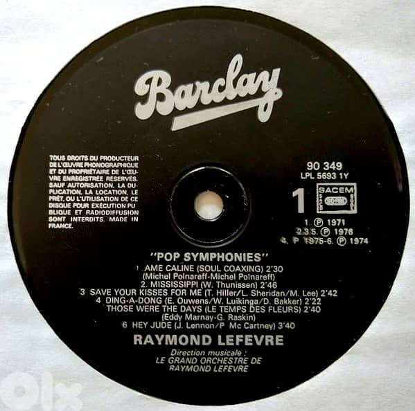 Raymond Lefèvre ( LP ) Pop Symphonies 2