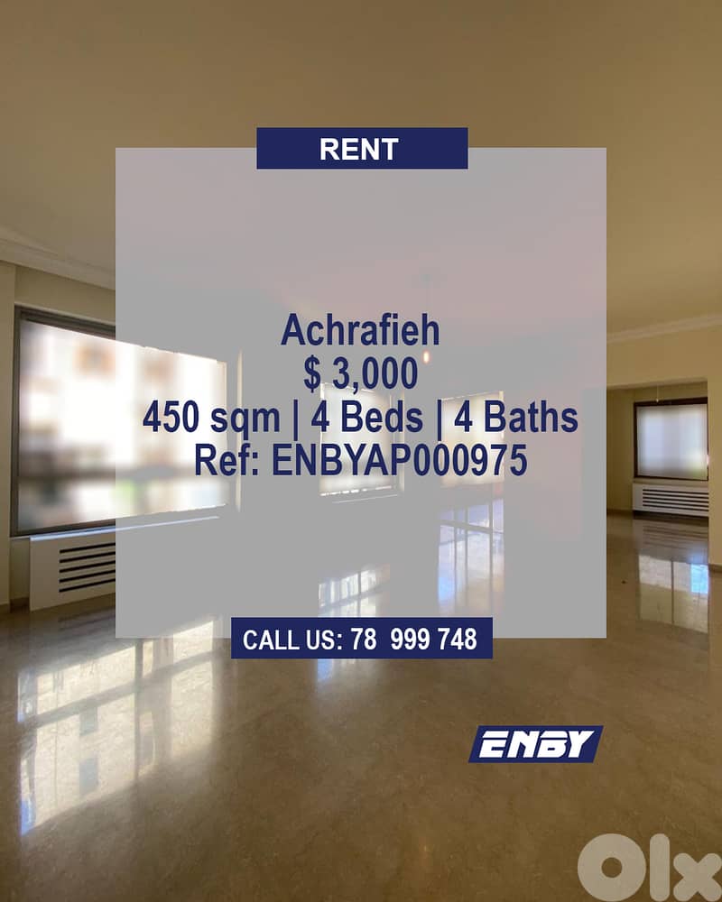 Apartment for Rent in Achrafieh | Catchy Price | Carre Dor 0