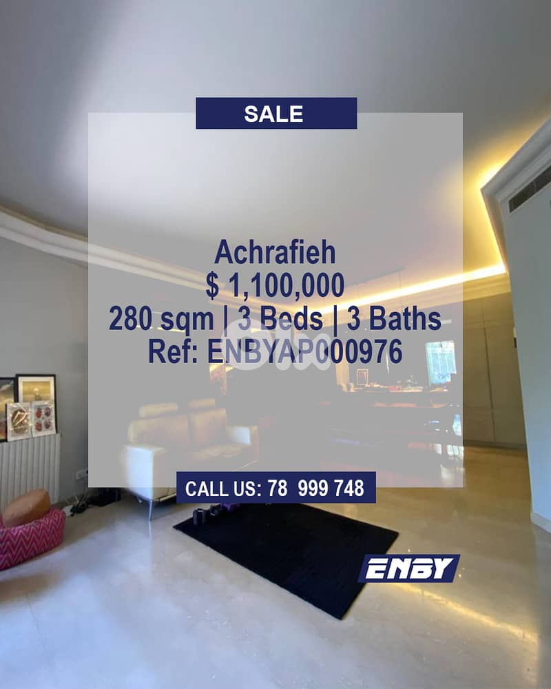 Apartment for Sale in Achrafieh | Prime Location| Luxurious| Carre Dor 0