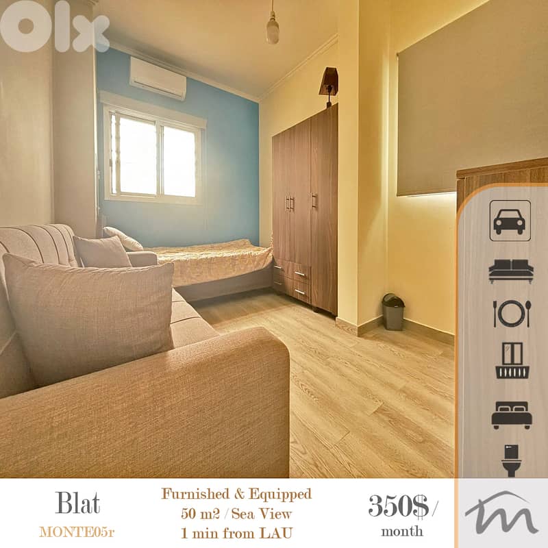 Blat | Furnished 1 Bedroom Apartment + Terrace | Close to LAU | View 0