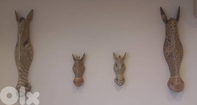 4 pcs wooden wall decoration 0