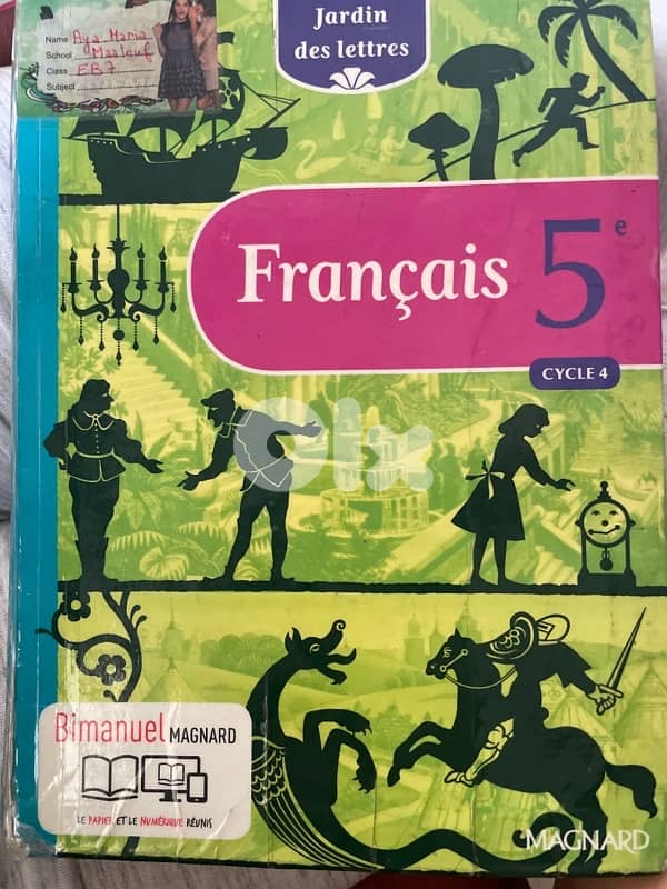jardin des lettres français 5e Magnard EB7 0