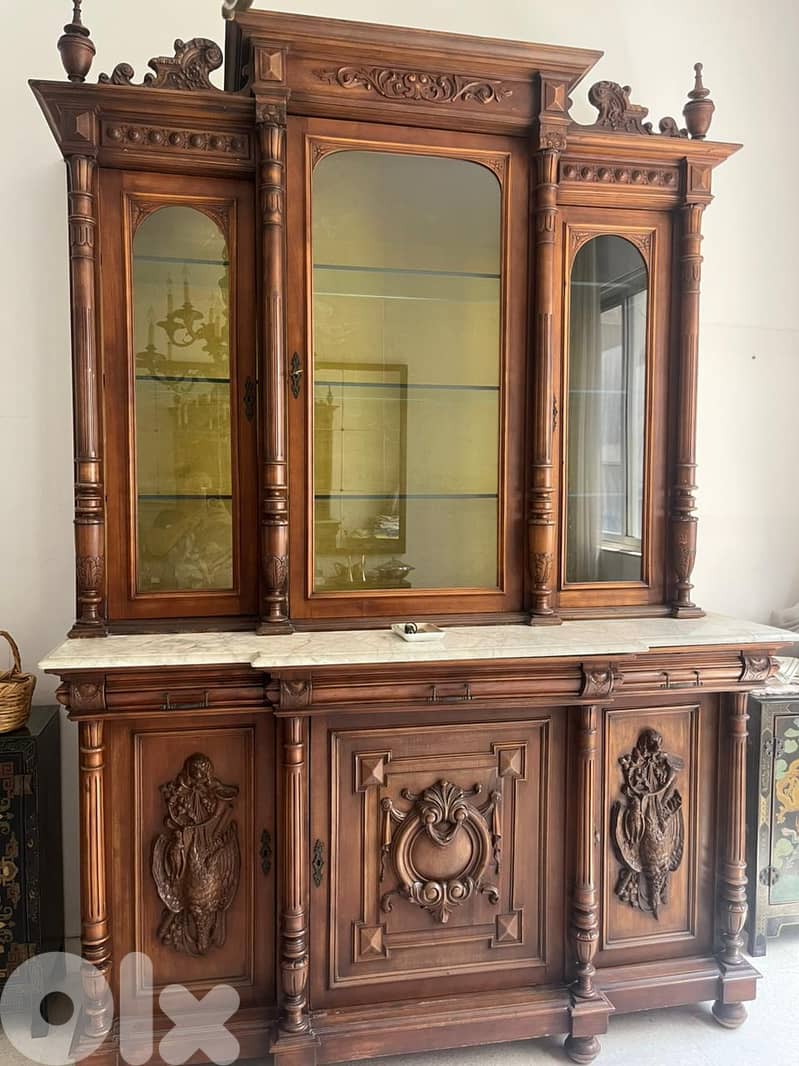 late 19th-century (around the 1880s–1910s) Walnut Vitrines 0