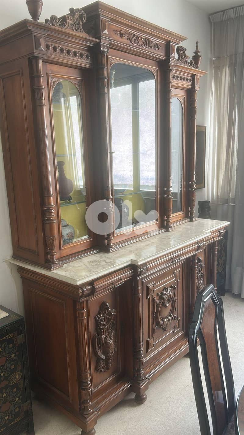 late 19th-century (around the 1880s–1910s) Walnut Vitrines 1