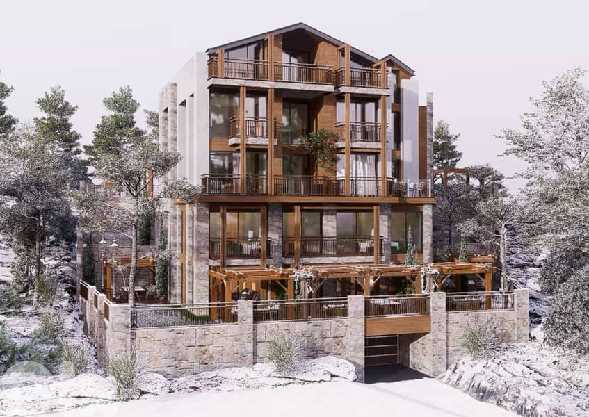 Chalet for sale in Faraya/ Under construction/ Terrace 0