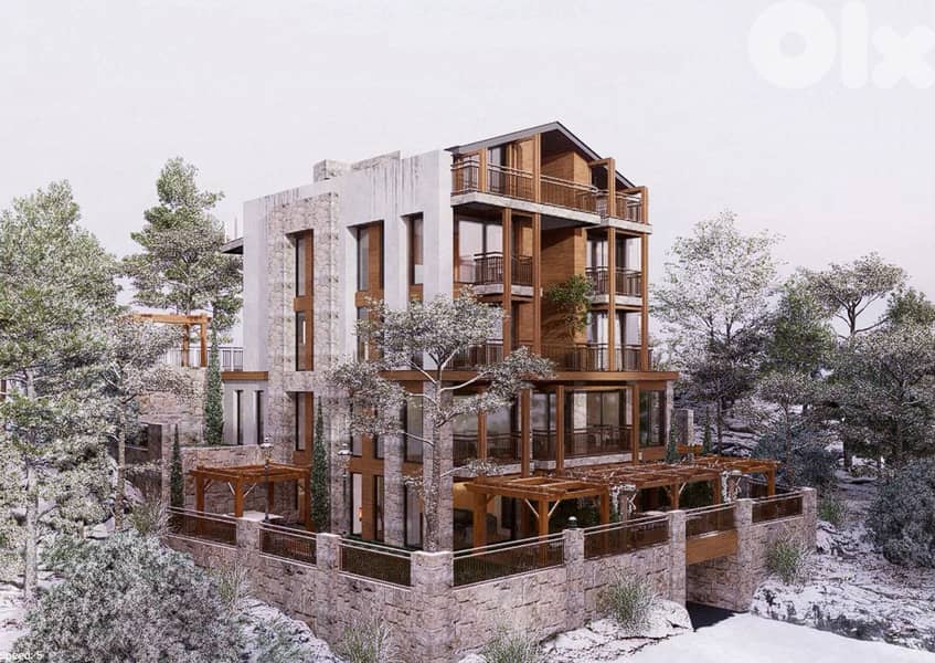 Chalet for sale in Faraya/ Under construction/ Terrace 4