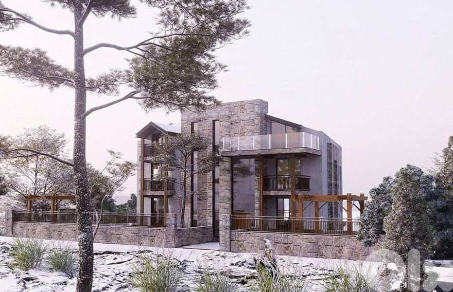 Chalet for sale in Faraya/ Under construction/ Terrace 0