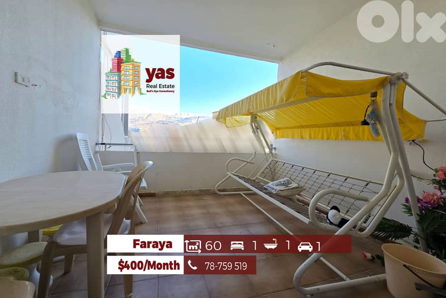 Faraya 60m2 | Chalet | Well Maintained | Open View | Rent | DA | 0