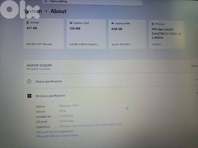 HP laptop 3
