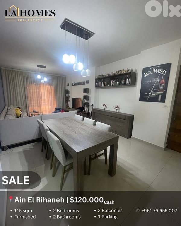 apartment for sale in Ain El Rihaneh شقة للبيع في عين الريحانة 0