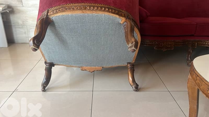 صالون خشب سنديان ٦ قطع ٢ كبار ٤ زغار 3