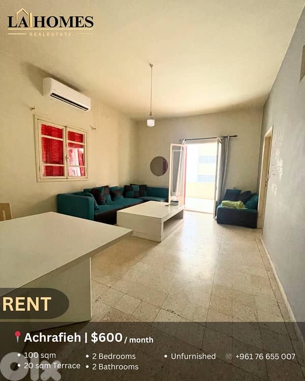 apartment for rent in achrafieh شقة للايجار في الاشرفية 0