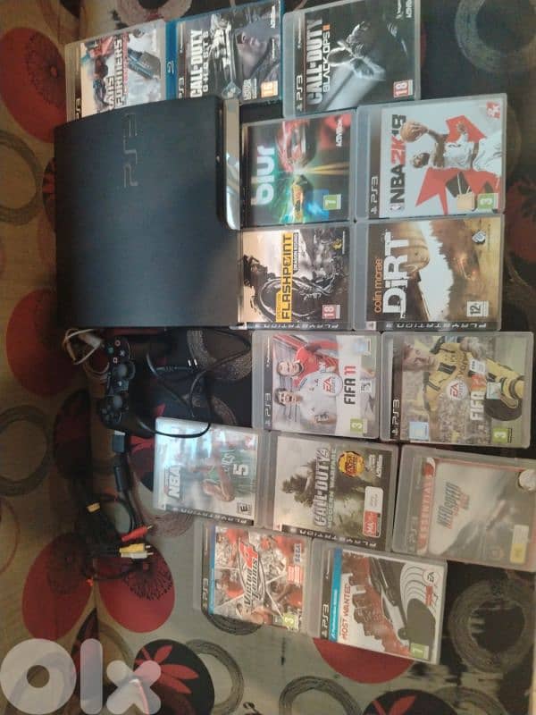 Ps3 slim 80$ and 10 games optionnal additional  for sale 0