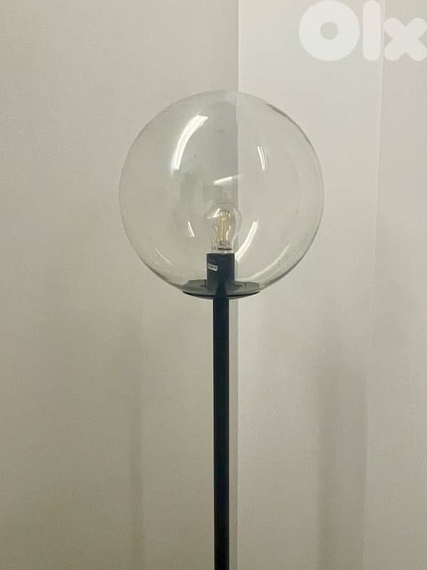 Modern Floor Lamp – Glass Globe Shade 0