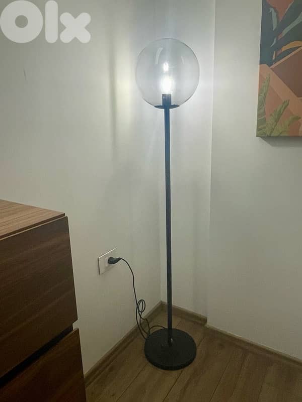 Modern Floor Lamp – Glass Globe Shade 2