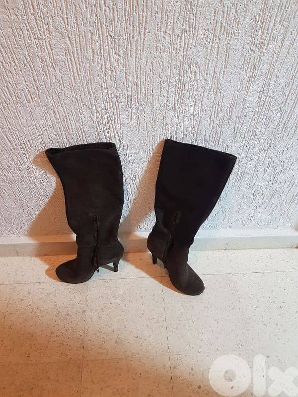 botine daim nubuck brown size 39 new 0