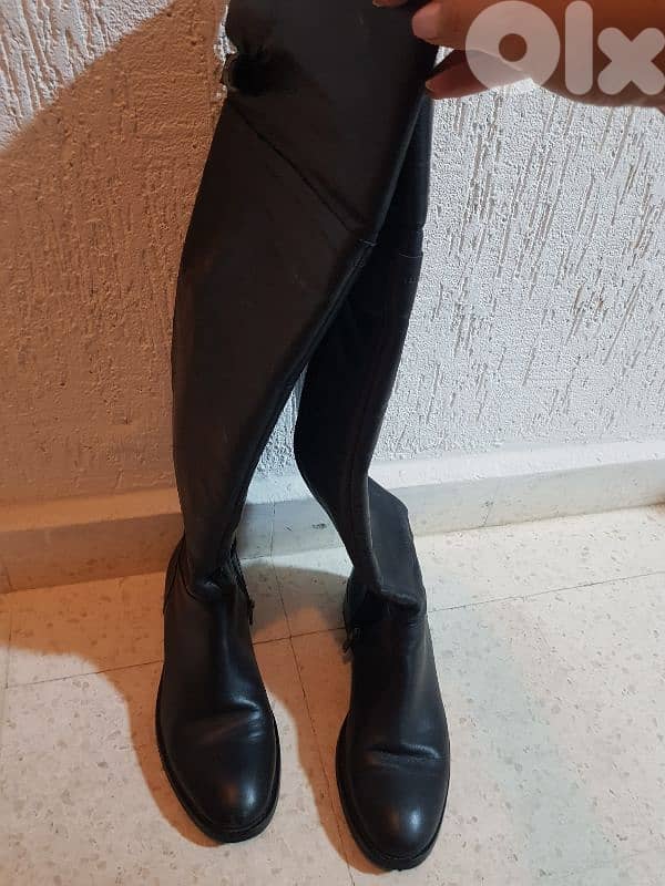 botine black new good leather size 39 0