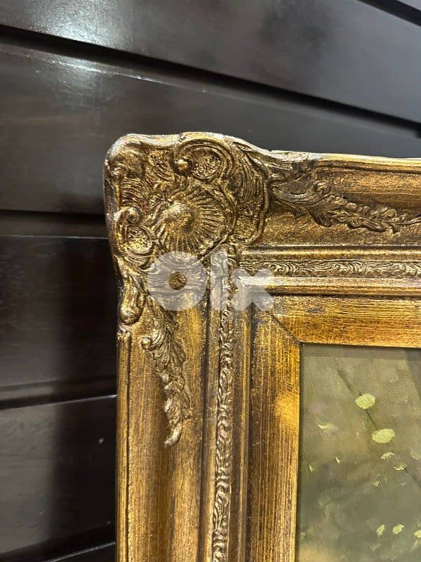 frensh tableau salon 110cmx60cmتابلو فرنسي رسم زيتي انتيك رائع 3