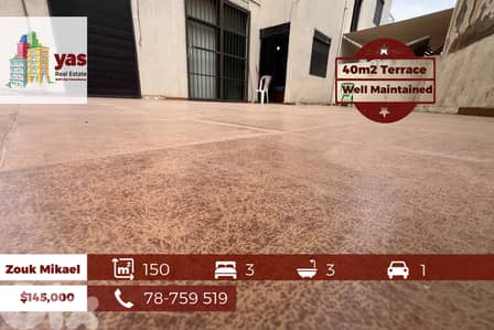 Zouk Mikael 150m2 | 40m2 Terrace | High End | Calm Street | EH/DA