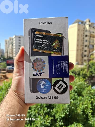 galaxy A56 5g opin box ram 8 256