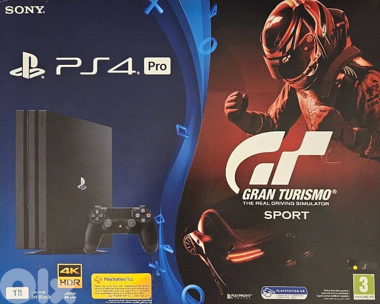 PlayStation 4 Pro (1TB) + 2 Controllers + Gran Turismo 1