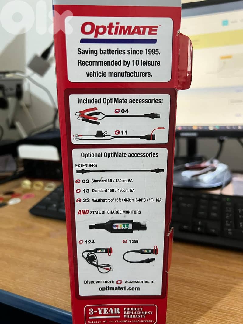 Optimate 6 Select Battery Saving Charger and maintainer (TM-191) 2