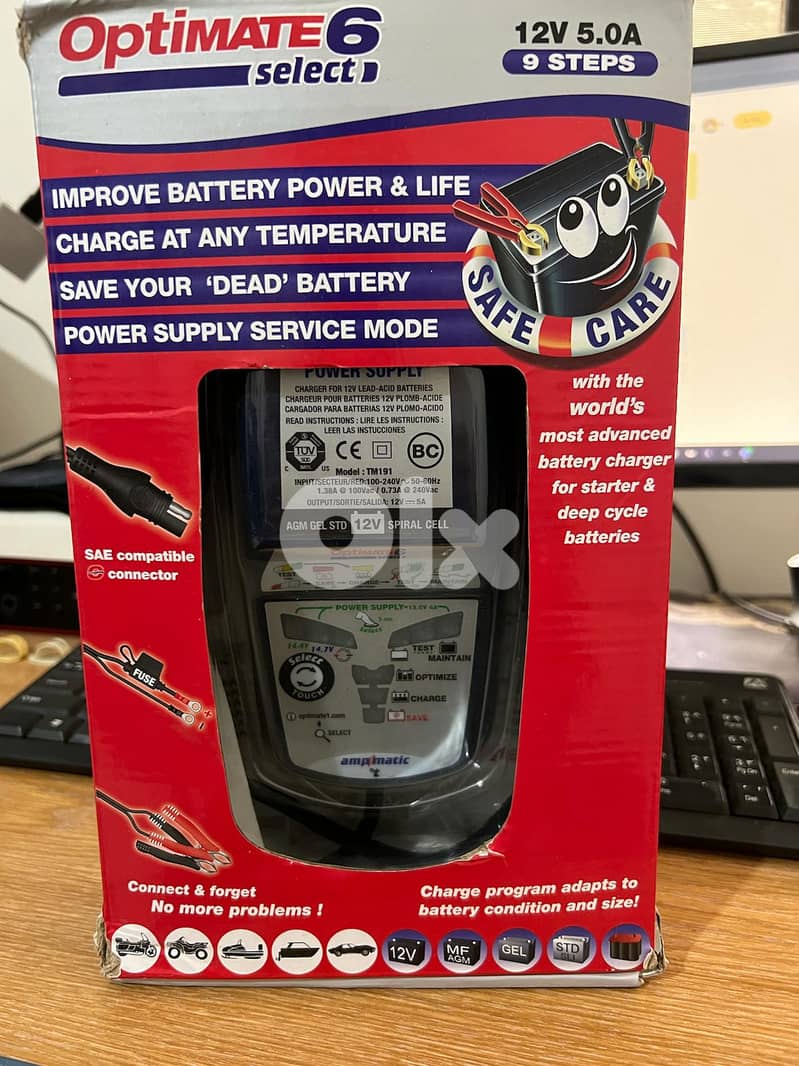 Optimate 6 Select Battery Charger and maintainer Saving  (TM-191) 0