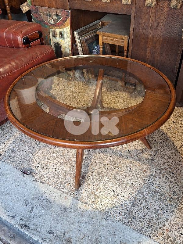 50s massif wood table 1