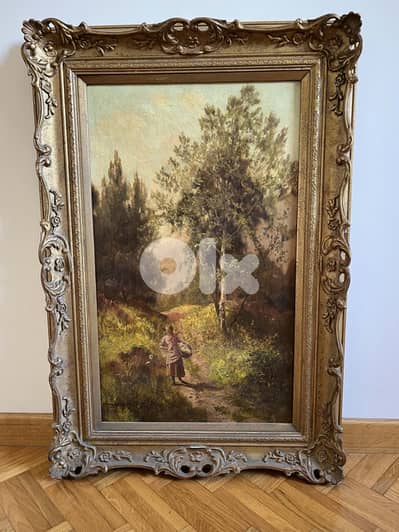 Countryside Landscape painting - Late 19th Century   -  لوحة رسم