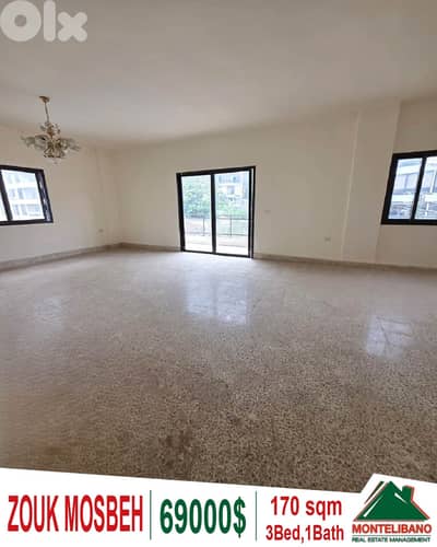 170 sqm Apartment For Sale in Zouk Mosbeh !!!