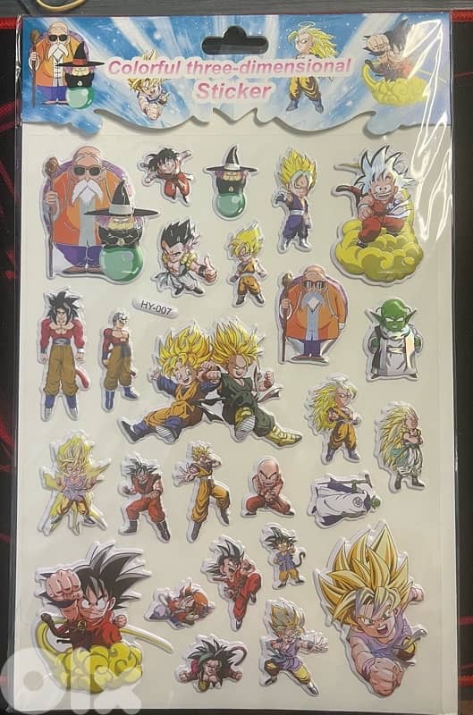 Dragon Ball anime Stickers 3 D 0