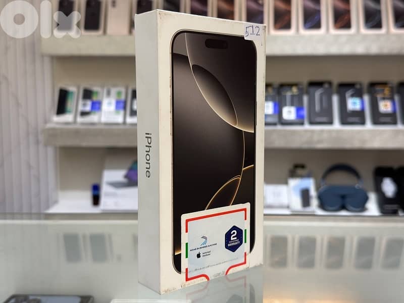 New iPhone 16 Pro Max    512Gb  2 Years Warranty 0