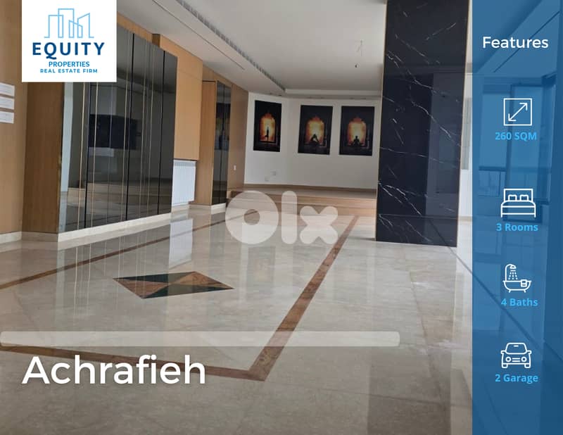 260 SQM Apartment For Sale In Achrafieh شقة للبيع #JZ206724 0