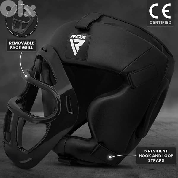 RDX Boxing Headgear Maya Hide Leather MMA Muay Thai, (S) 3