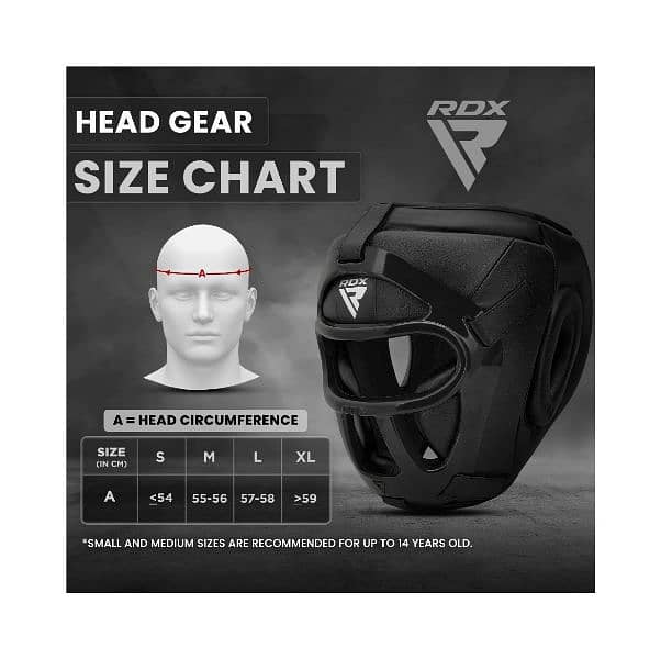 RDX Boxing Headgear Maya Hide Leather MMA Muay Thai, Removable Grill 2