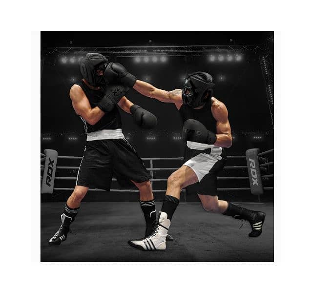 RDX Boxing Headgear Maya Hide Leather MMA Muay Thai, Removable Grill 5