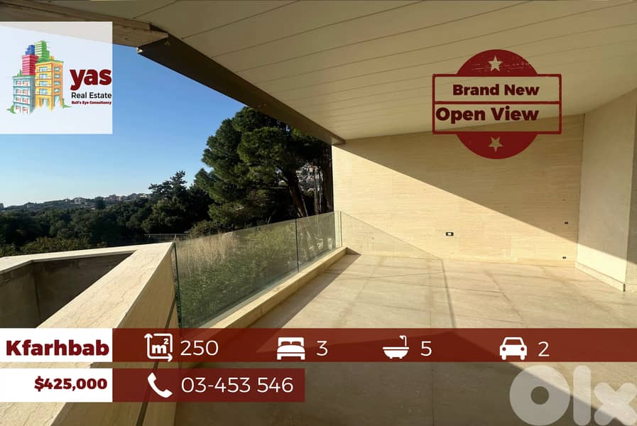 Kfarhbab 250m2 | Upgraded | Brand New | View | Luxurious | RA/IV 0