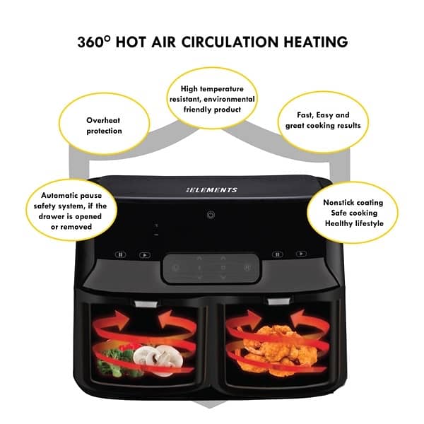 KB ELEMENTS 9.0 LITERS DIGITAL DOUBLE AIR FRYER 2