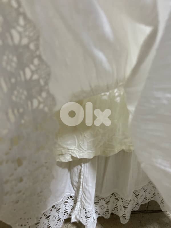 dantel white skirt | تنورة دانتيل بيضاء 1