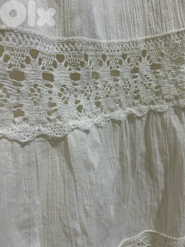 dantel white skirt | تنورة دانتيل بيضاء 2