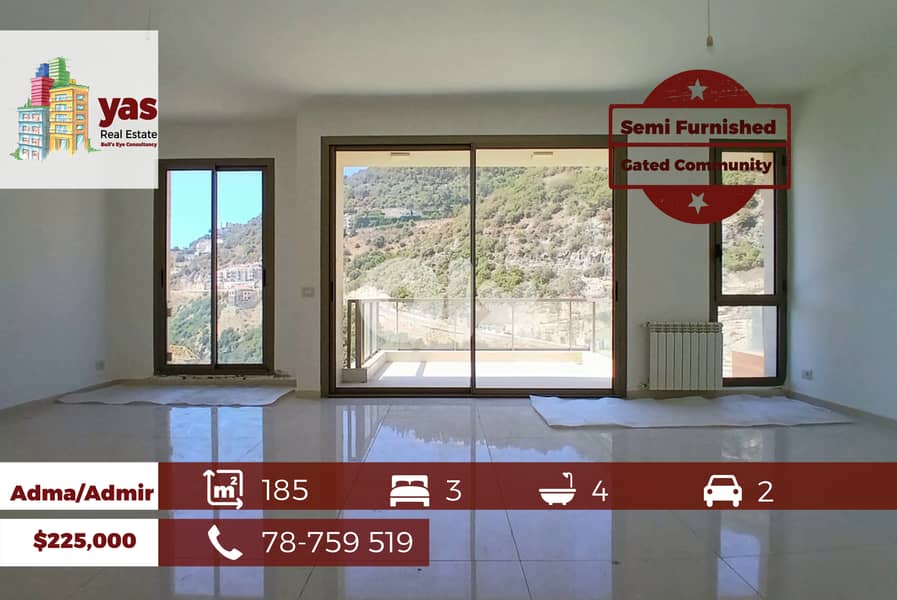 Adma/Admir 185m2 | Semi Furnished | Gated Community | View | IV 0