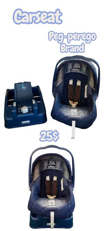 carseat+ base pegperego italy  كرسي سيارة مع قاعدو 0