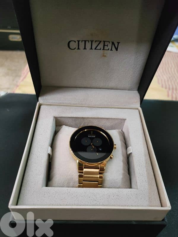Citizen AT2242-55E Axiom Eco-Drive Gold-Tone Black Chronograph 1
